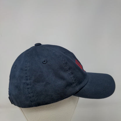 USCS Strapback Hat Blue One Size Adjustable Embroidered 6 Panel Imperial