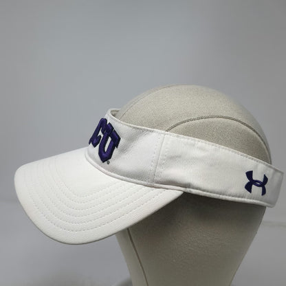 Under Armour TCU Horned Frogs NCAA Visor White OSFM Embroidered Strapback Hat