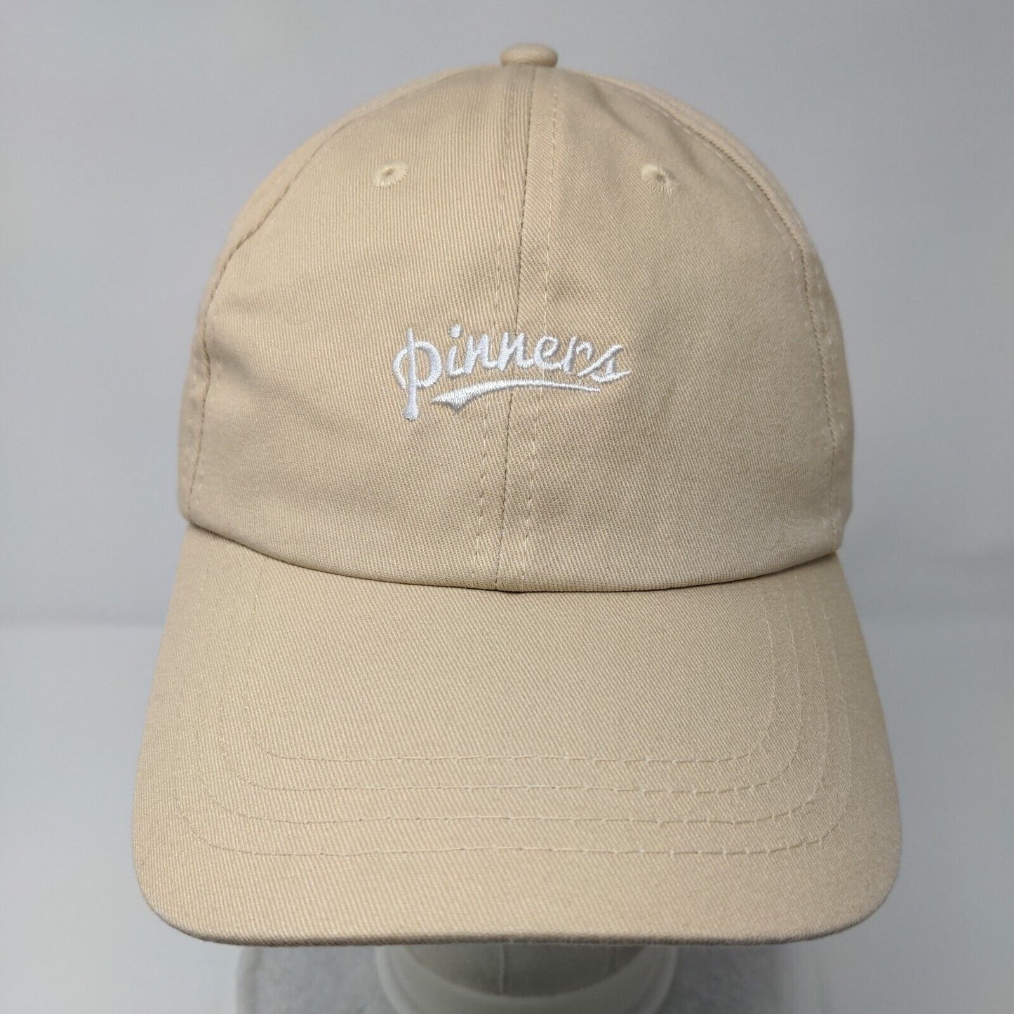 Pinners Slideback Hat Tan OSFA Adjustable Embroidered Vent Holes