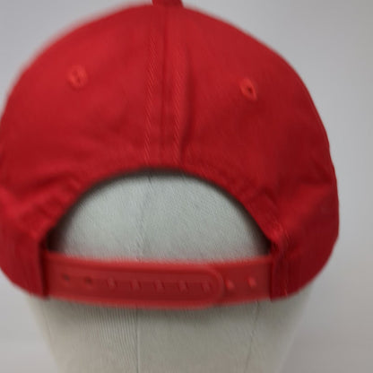 Bubba Gump Snapback Red One Size Hat Shrimp Restaurant Logo Cotton Patch 6 Panel