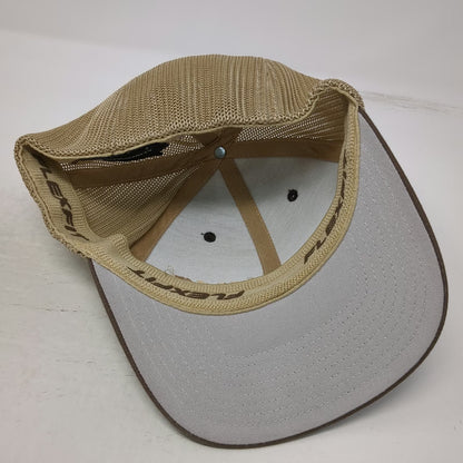Port Authority Brown M Baseball Cap Hat Mesh Back Flexfit YMC Mechanical Logo
