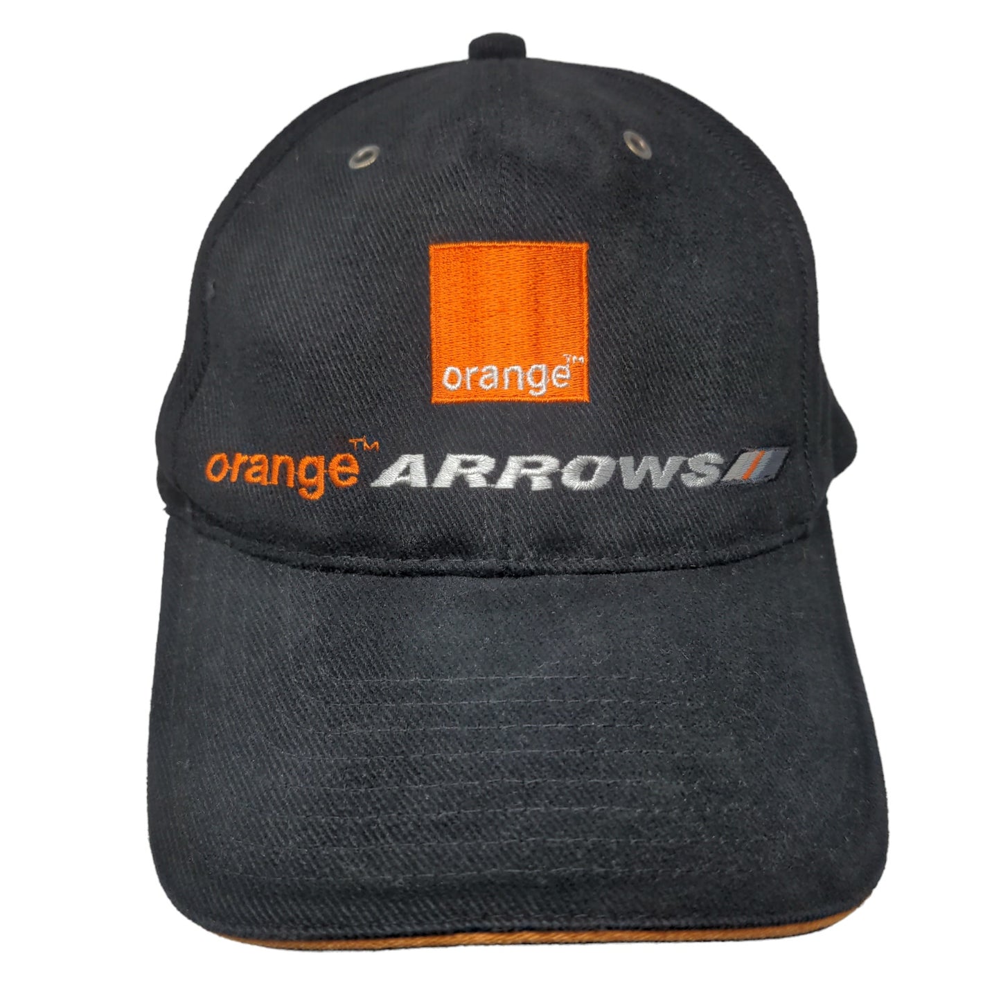 Orange Arrows Men's Slideback Hat Black OSFA Embroidered Logo 100% Cotton