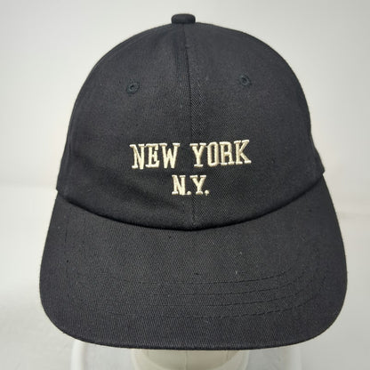 X.Y.F Baseball Cap Black One Size New York N.Y. Embroidered Cotton Slideback Hat