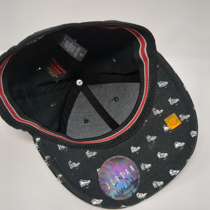 Nike Jordan AF-1 Fitted Hat Black Size S/M All Over Print Shoe Graphic Logo