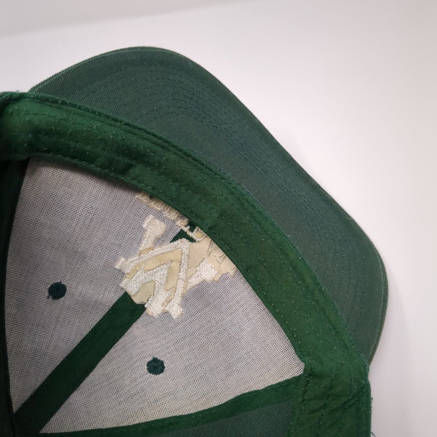 MV Football Strapback Hat Green OSFM Adjustable Embroidered Alleson