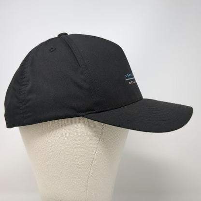 TravisMathew 5 Panel Black One Size Snapback Flexfit 110 Golf Graphic Logo Hat
