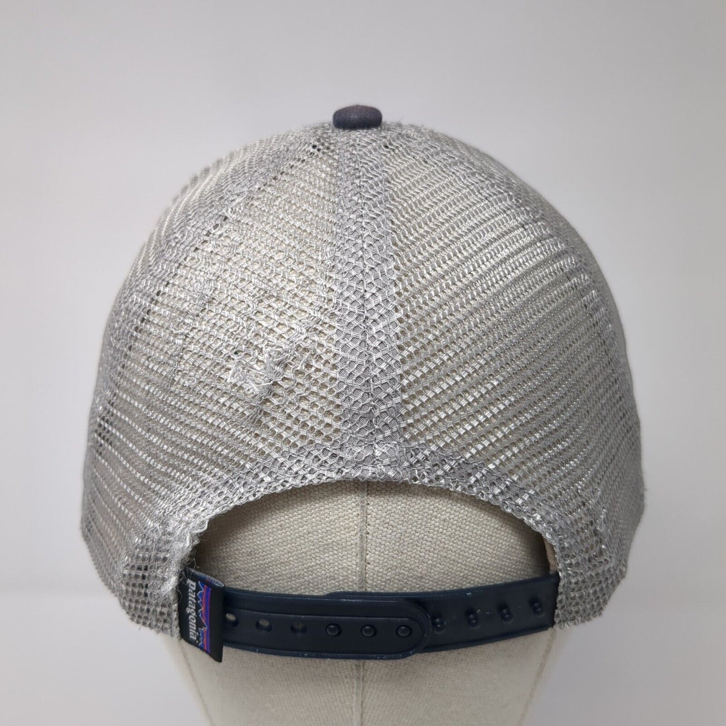 Patagonia Fitz Roy Bear Snapback Trucker Hat Blue OSFA Mesh Back