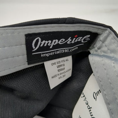Imperial Baseball Cap Black OSFM AJGA Golf Performance Adjustable Hat UPF 50+