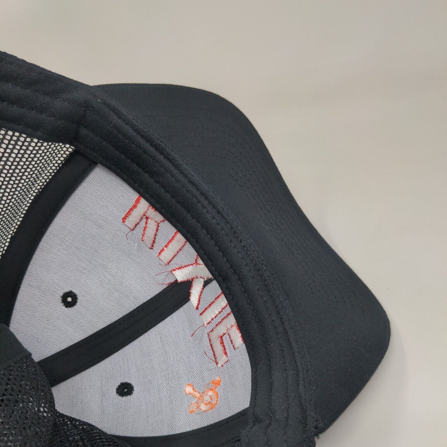 Kixie Snapback Mesh Back Trucker Hat Black One Size Embroidered Lids