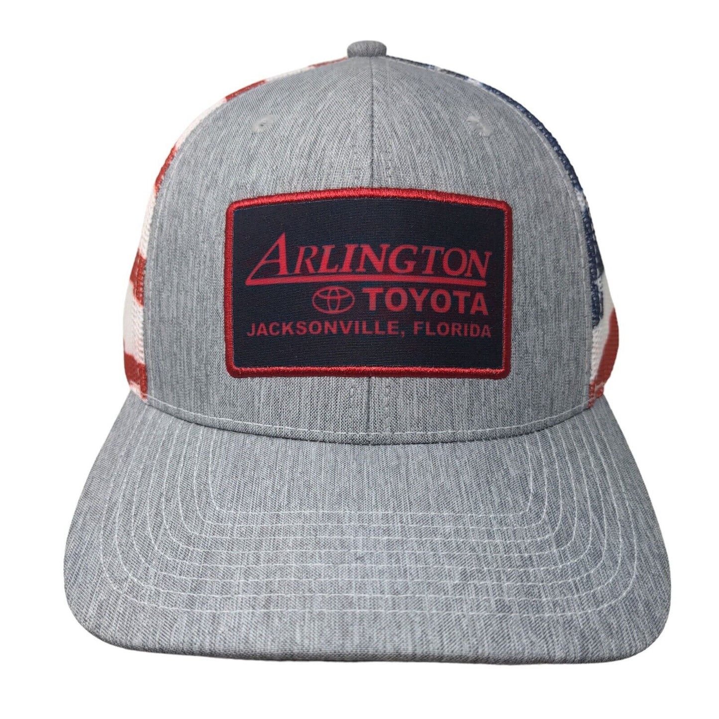 Arlington Toyota Snapback Mesh Back Trucker Hat Multi One Size American Flag