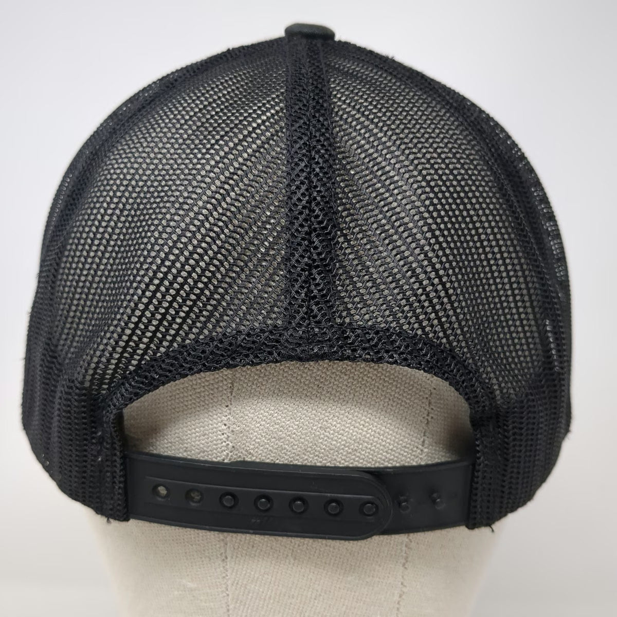 Yupoong Trucker Hat Black One Size T3 Contractors Bicep Logo Mesh Back Snapback