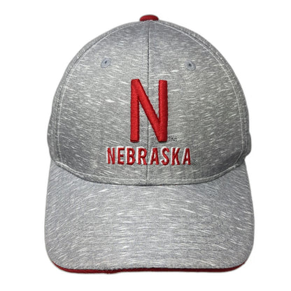 Captivating Nebraska Cornhuskers NCAA Gray OSFM Cap Strapback Embroidered Hat