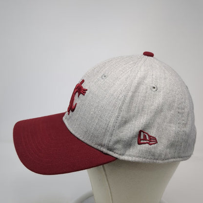 Washington State Cougars NCAA New Era Gray Red One Size 9FORTY Strapback Hat