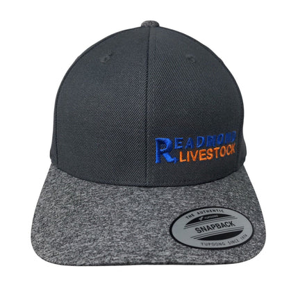 Readmond Livestock Snapback Hat Gray OSFA Adjustable Embroidered Sport-Tek