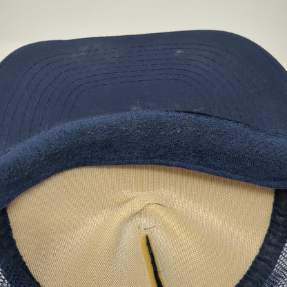 Caba's Lounge Snapback Trucker Hat Blue One Size Mesh Back Adjustable