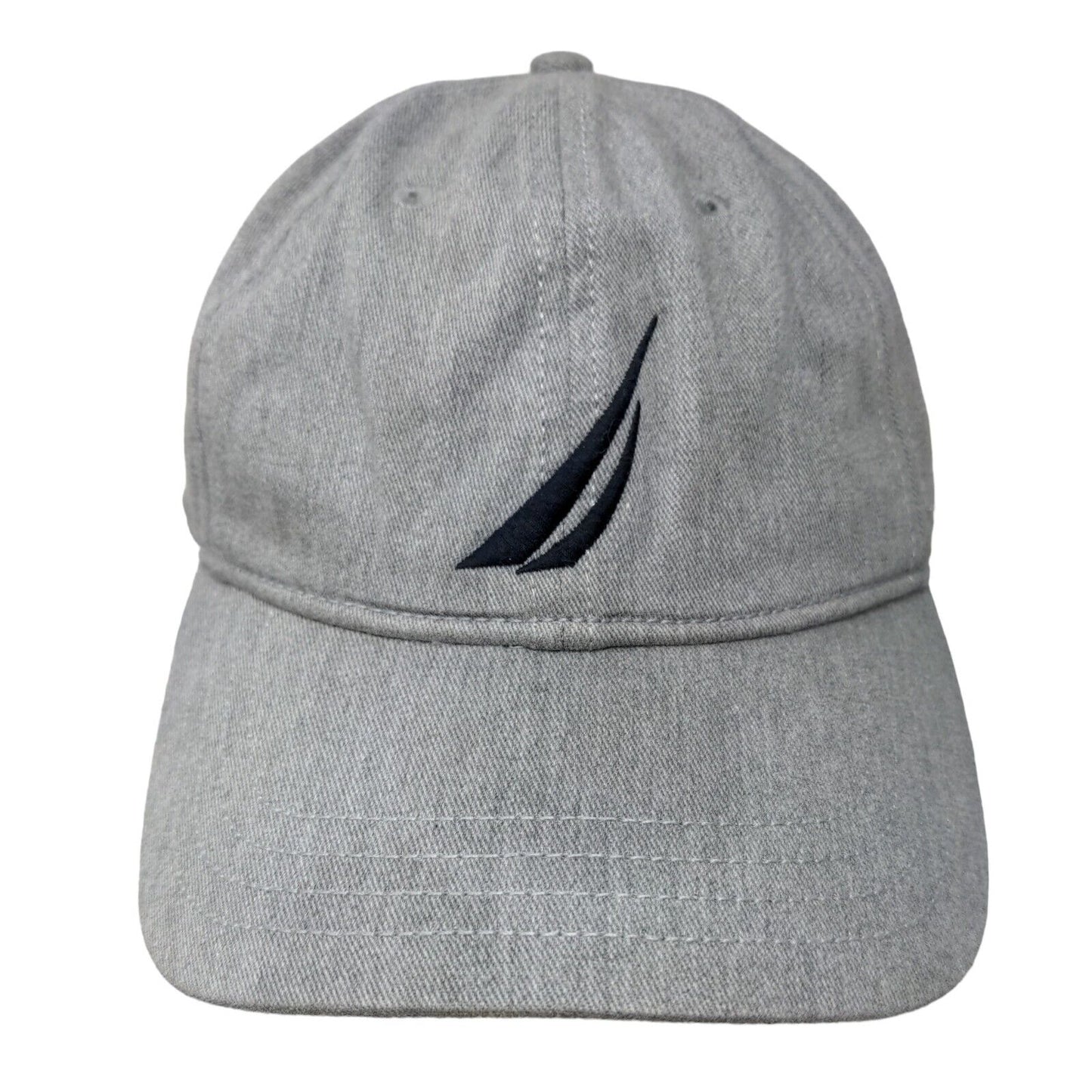 Nautica Slideback Hat Gray OSZ Embroidered Logo Adjustable 6 Panel