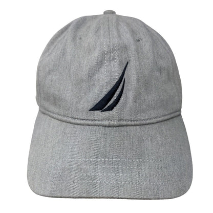 Nautica Slideback Hat Gray OSZ Embroidered Logo Adjustable 6 Panel