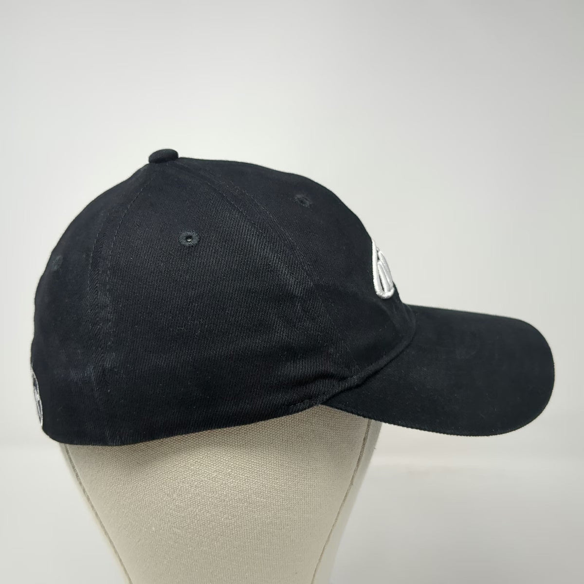 AND 1 Baseball Cap Black M Embroidered Logo Stretch Fit Curved Brim Hat