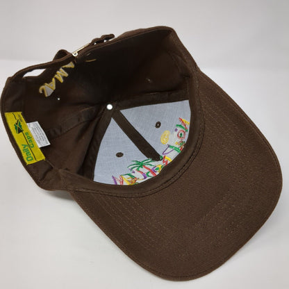 No Problem Jamaica Slideback Hat Brown One Size Adjustable Daily Caps
