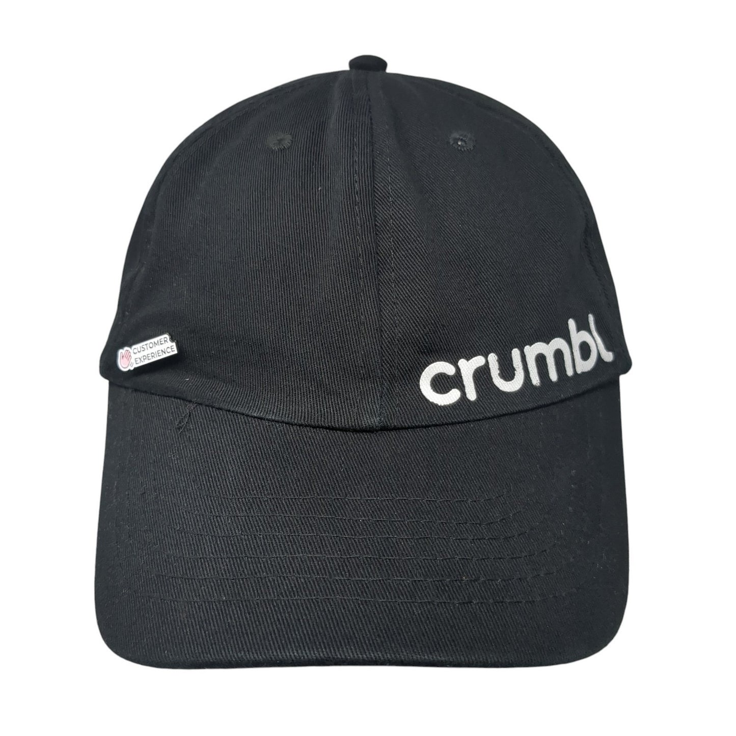 Crumbl Spell Out Slideback Hat Black One Size Adjustable Vent Holes