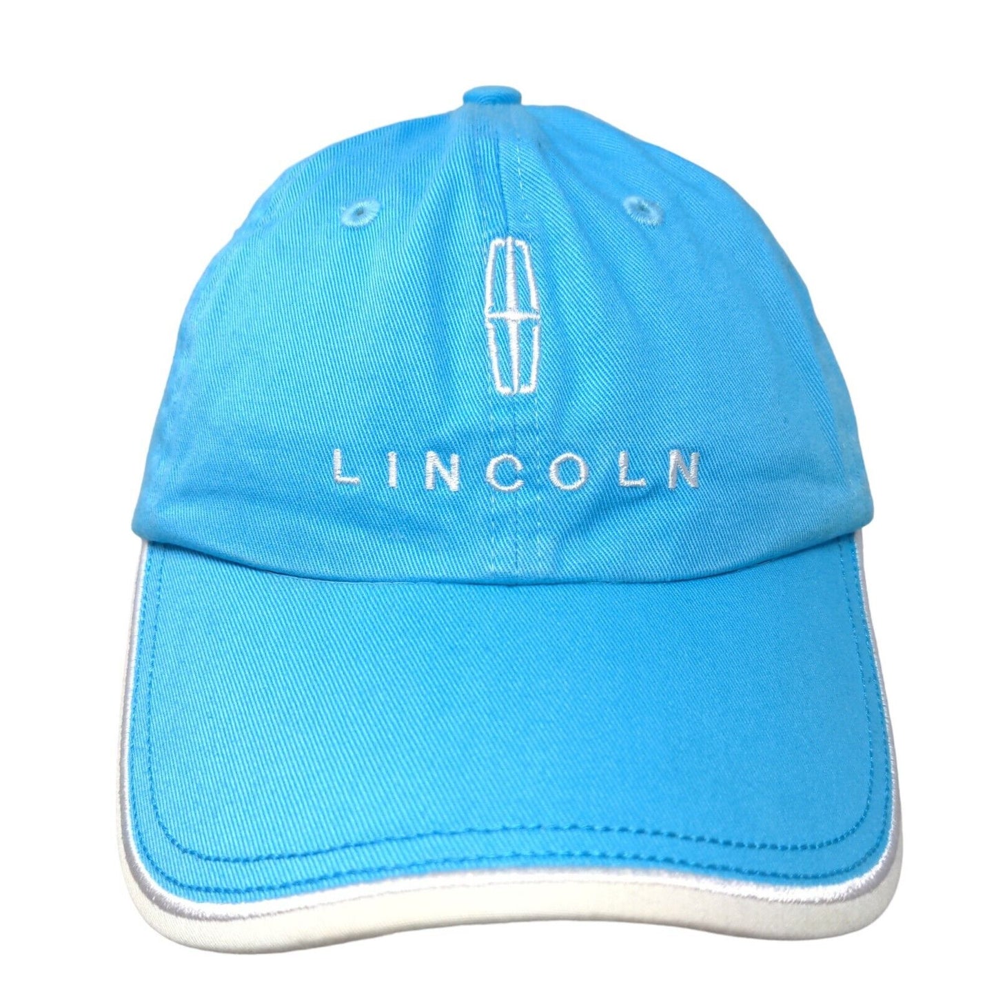 Ahead Women's Strapback Hat Blue Embroidered Lincoln Car Logo Cotton