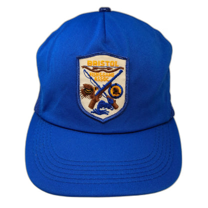 Bristol Fish Game Assoc Blue OS Trucker Hat Snapback USA Fishing Hat Vintage
