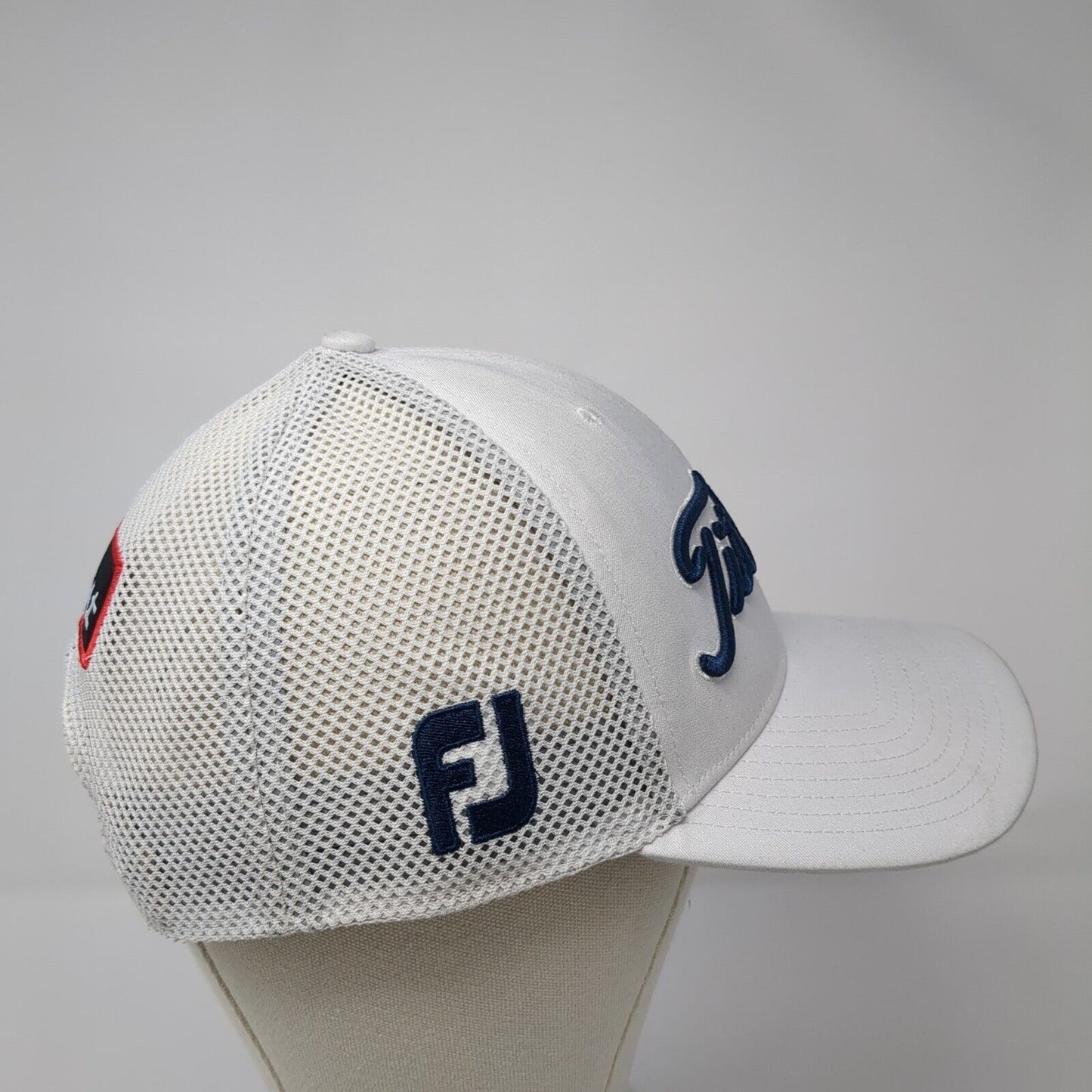 Titleist FJ PRO V1 Snapback Golf Trucker Hat White One Size Adjustable Mesh Back