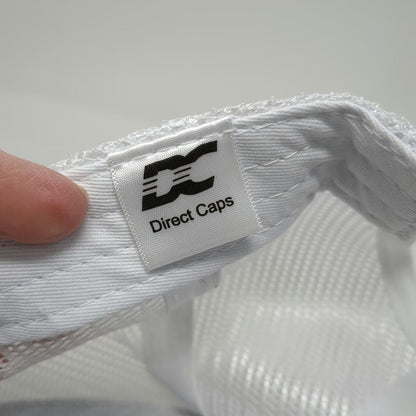 Direct Caps Astec Trucker Hat Gray One Size Mesh Back Snapback Logo Embroidery