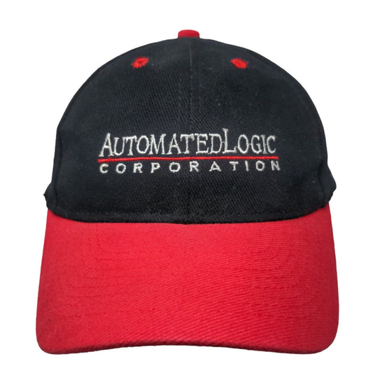 Automated Logic Corporation Men's Slideback Hat Black Red OSFM Embroidered Logo