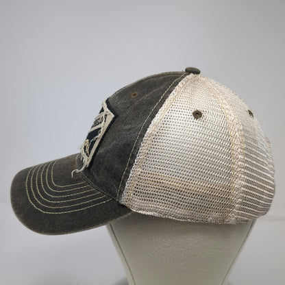 Legacy Trucker Hat Gray Beige Blue Yellow One Size Mountain Patch Snapback