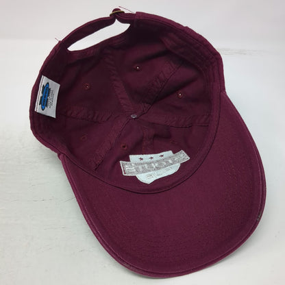 BIG Baseball Cap Red One Size Stouts Pub Shield Embroidered Cotton Slideback Hat