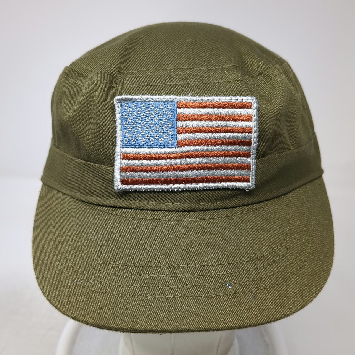 Teetot & Co. Army Cap Green One Size American Flag Patch Polyester Strapback Hat