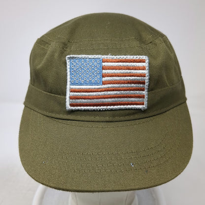Teetot & Co. Army Cap Green One Size American Flag Patch Polyester Strapback Hat