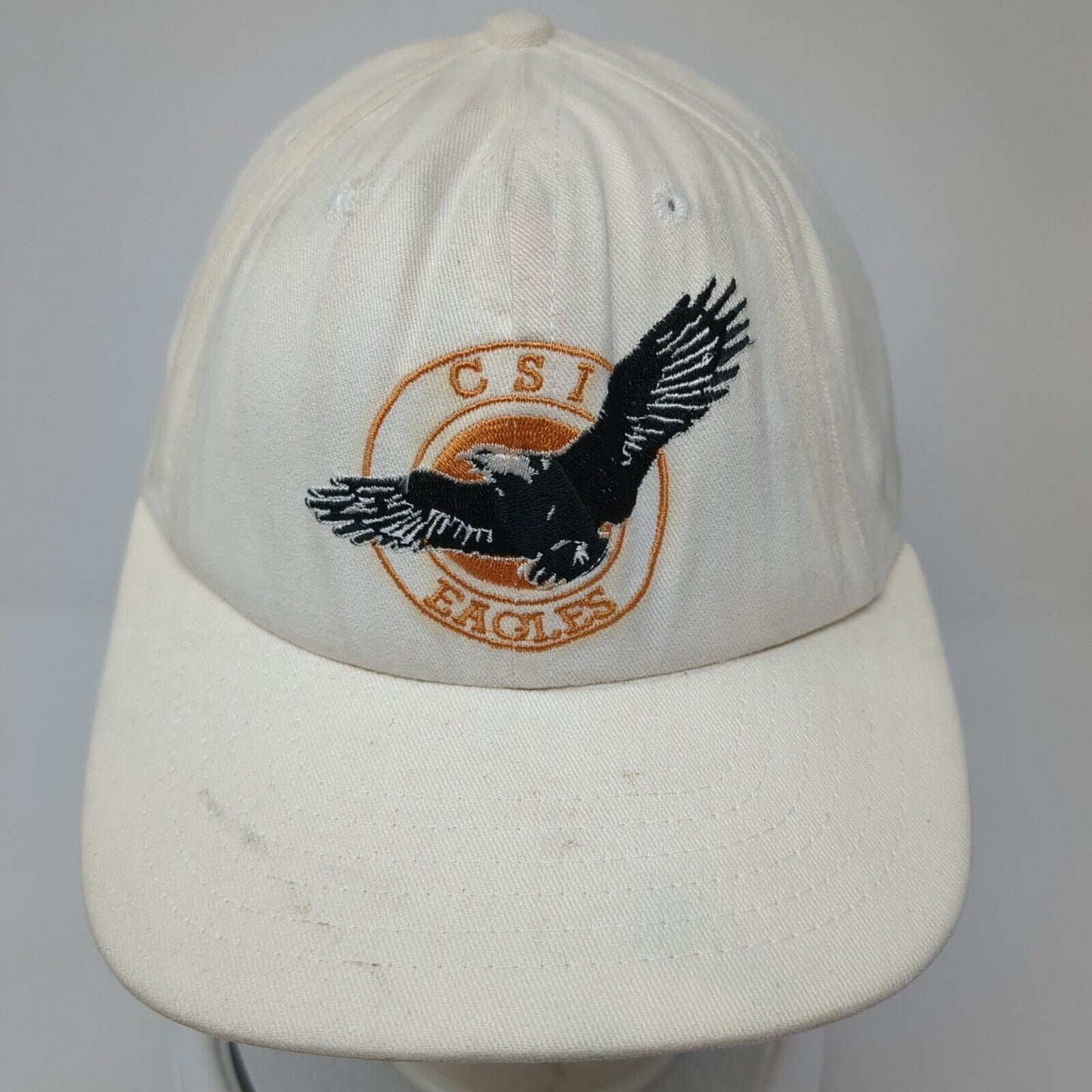 CSI Eagles Strapback Hat Tan One Size Embroidered 6 Panel Colorado Cap
