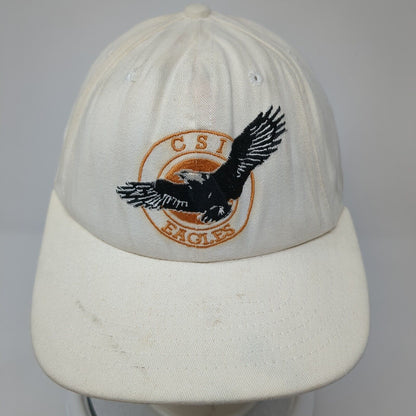 CSI Eagles Strapback Hat Tan One Size Embroidered 6 Panel Colorado Cap