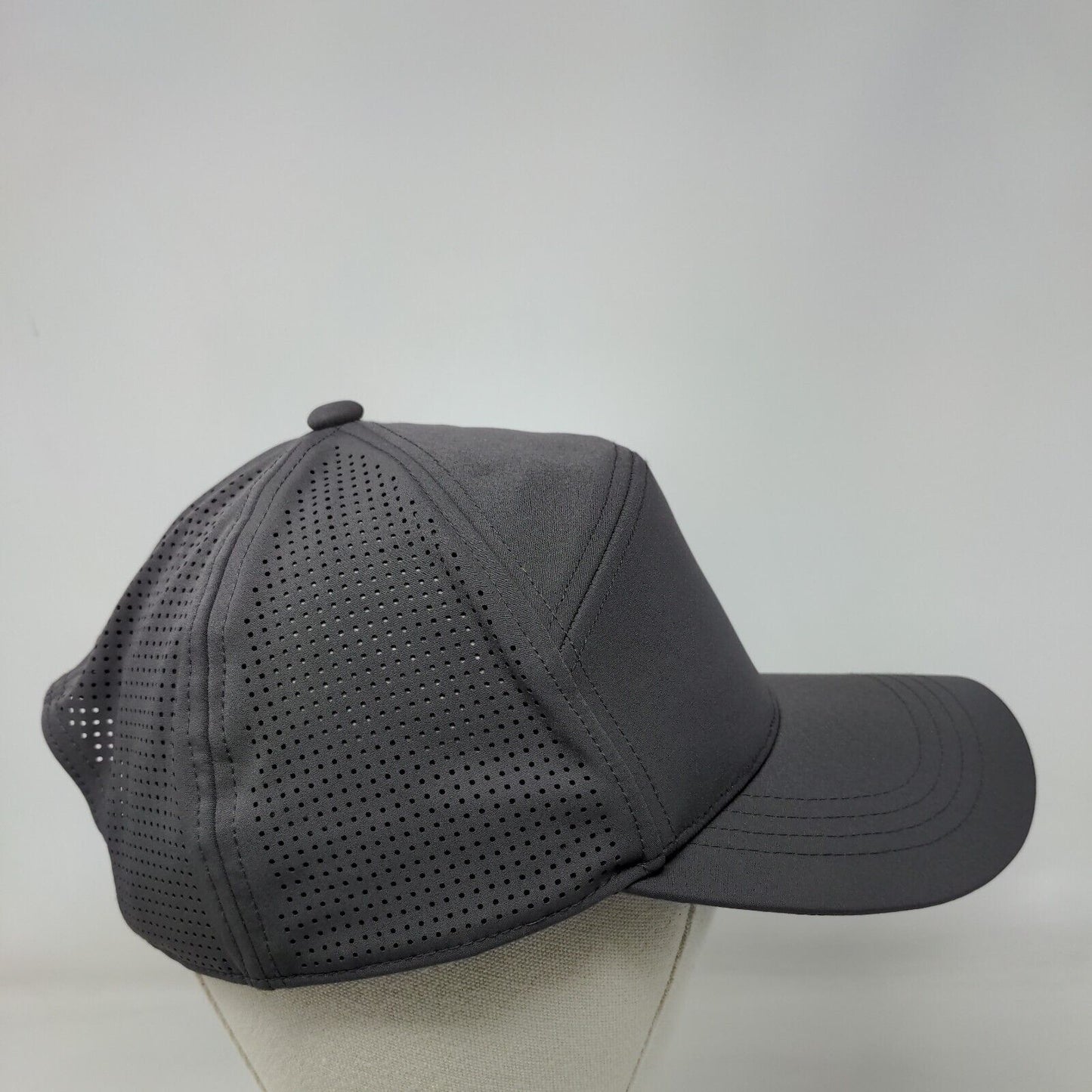 Unbranded Strapback Hat Gray One Size Adjustable Laser Cut Solid