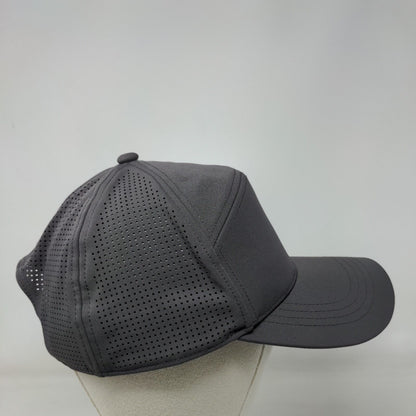 Unbranded Strapback Hat Gray One Size Adjustable Laser Cut Solid
