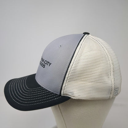 Richardson Baseball Cap Gray Black M Mesh Fitted Twin City Foods Stretch Hat