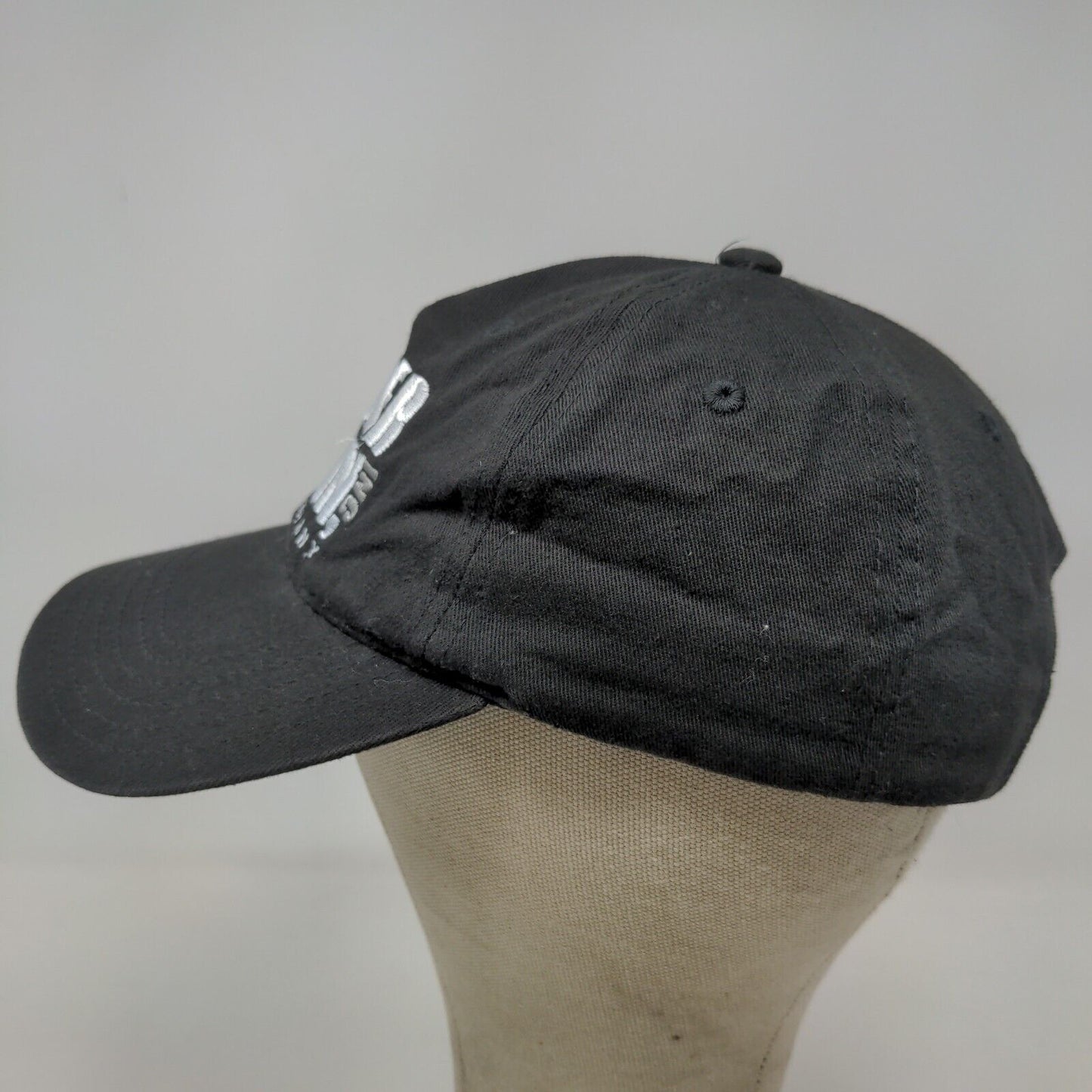 The Office Men's Strapback Hat Black Embroidered Dunder Mifflin Logo Official