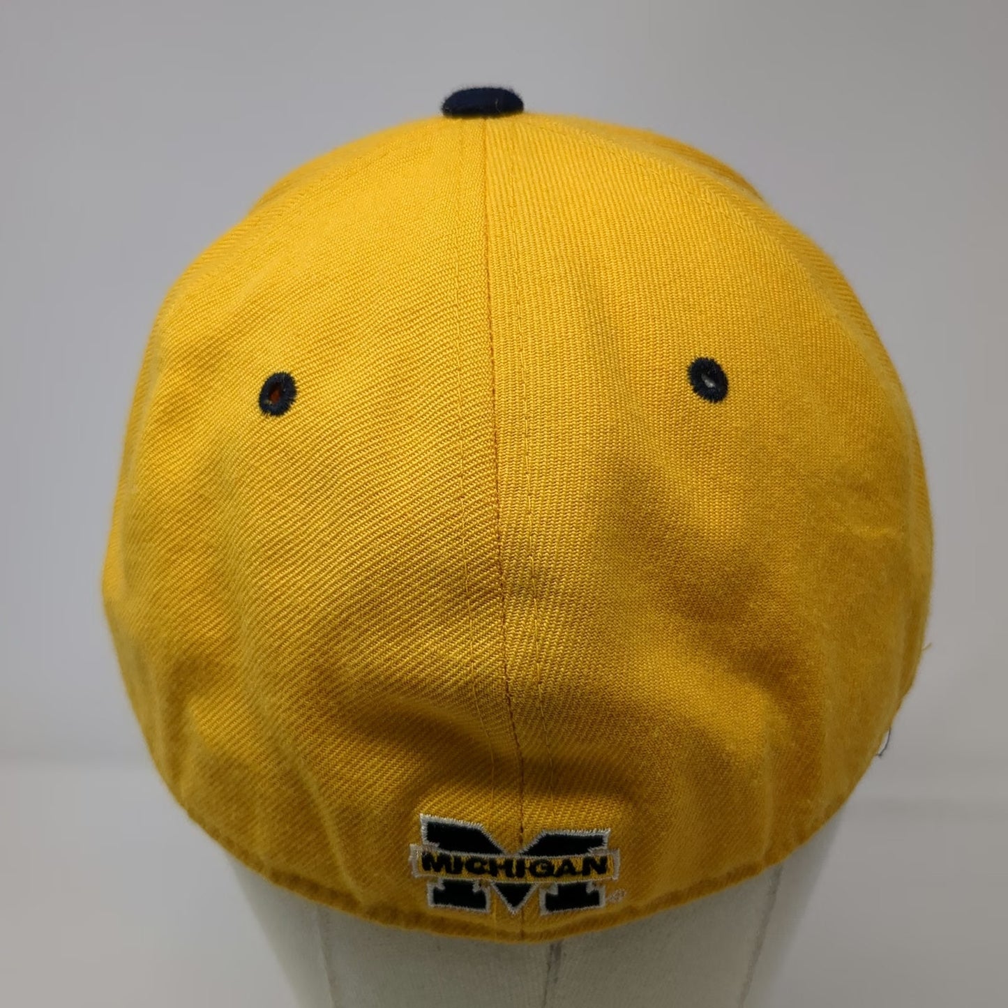 Michigan Wolverines NCAA Zephyr Cap Yellow Blue 7 1/2 Fitted Wool Blend Logo Hat