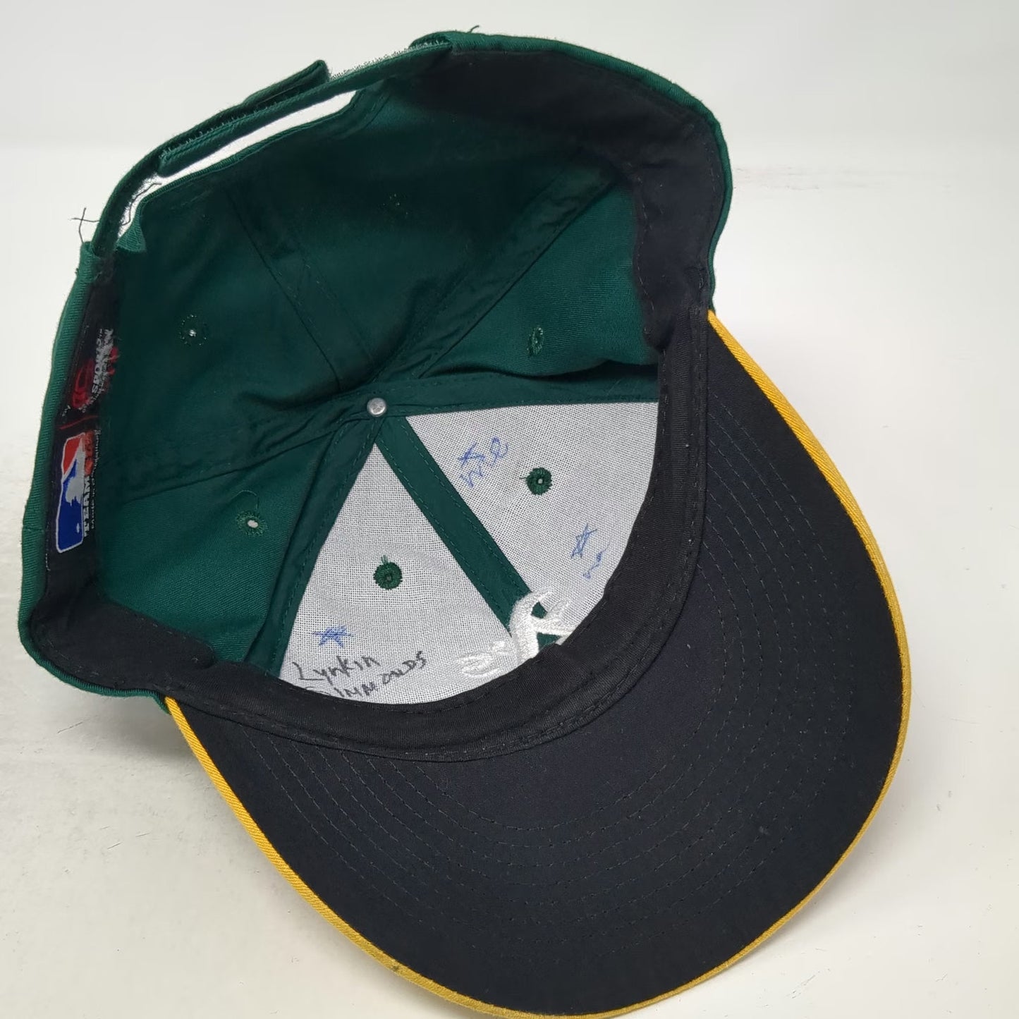 Oakland Athletics MLB OC Sports Baseball Cap Green Yellow One Size Embroidered