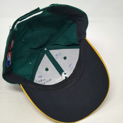 Oakland Athletics MLB OC Sports Baseball Cap Green Yellow One Size Embroidered