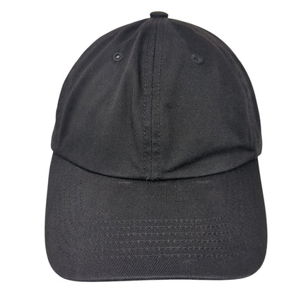 Unbranded Strapback Hat Black One Size Adjustable Outdoor Blank Solid