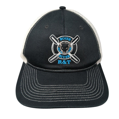 Boise River R&T Snapback Mesh Back Trucker Hat Black One Size Colorblock