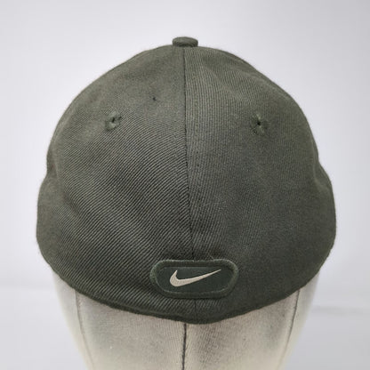Nike Baseball Cap Green 6 7/8 Fitted Wool Blend Swoosh Logo Hat Vintage Red Tag