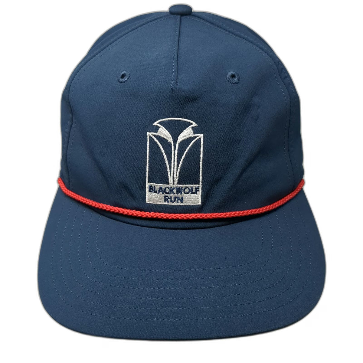 Adidas 5 Panel Blue One Size Hat Blackwolf Run Golf Rope Snapback Performance