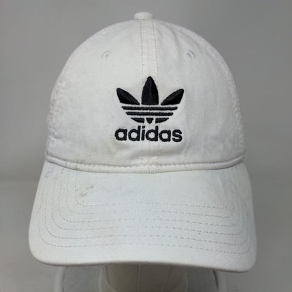 Adidas Trefoil 3 Stripes Slideback Hat White OSFM Embroidered Adjustable