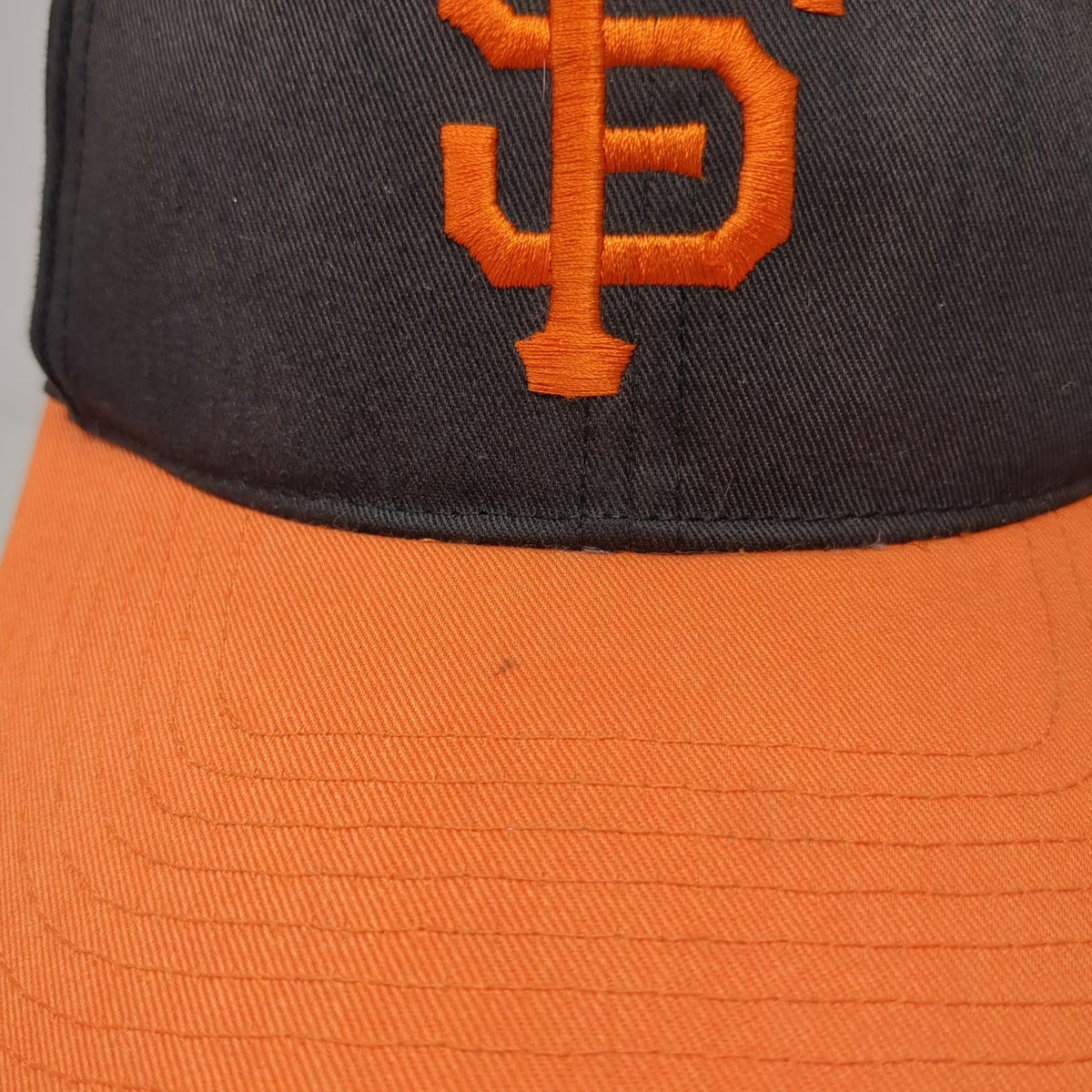 '47 Brand San Francisco Giants MLB Snapback Hat Black Orange One Size OSFM Logo