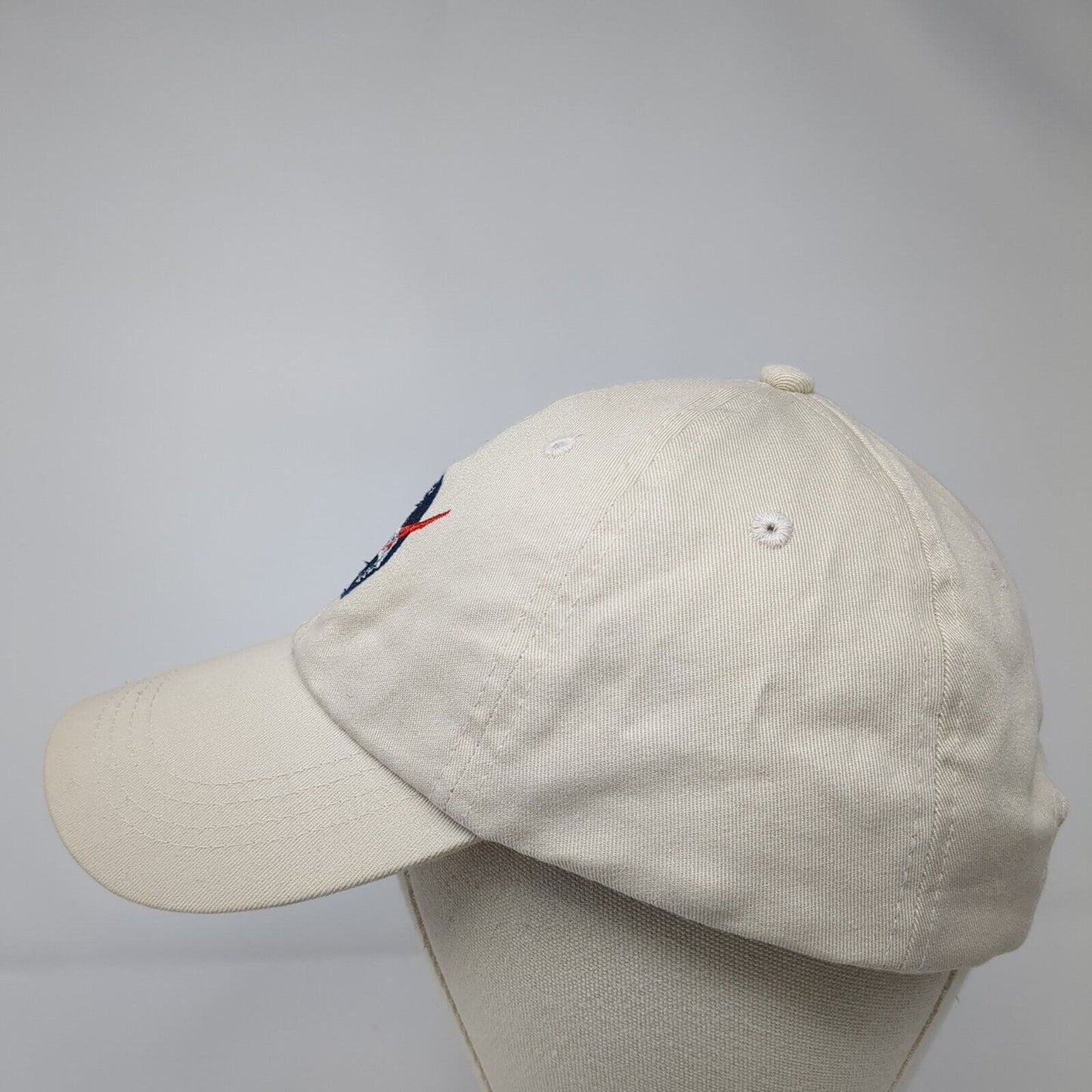 NASA Slideback Hat Tan One Size Adjustable Embroidered Prairie Mountain Cotton