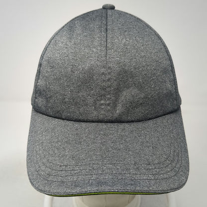 Slazenger Baseball Cap Gray One Size Elastic Strap Yellow Trim Performance Hat